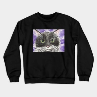 Cute cat face painting Crewneck Sweatshirt